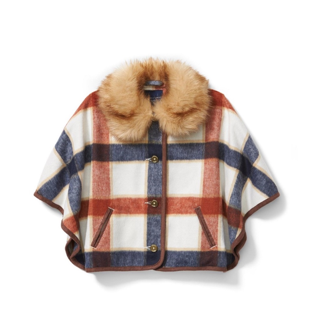 {NWT} Janie & Jack Faux Fur Cape Winter Set - Picture 2 of 10
